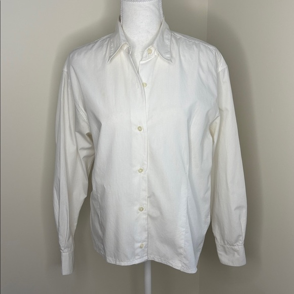 The Limited White Shirt L/S "Beach" Button Down. Small. Oversized - Picture 6 of 8